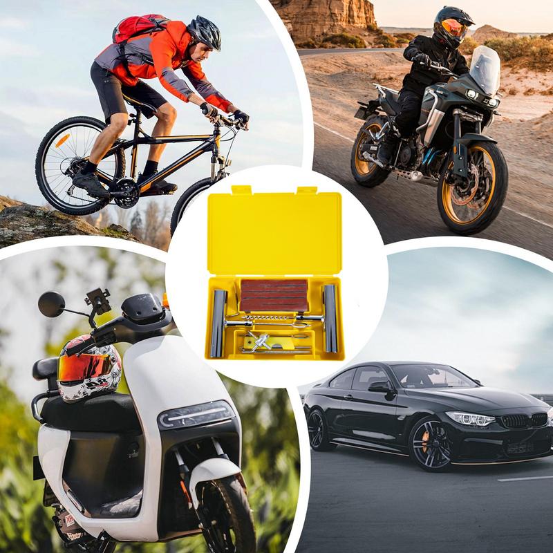 Flat Tire Repair Kit Rustproof Convenient Rustproof Tire Repair Tools High Strength Heavy Duty Automotive Tools For Efficient