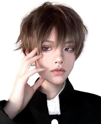 Limakara Perücke Kurz Vollperücke Glatt Natürlich Beliebte Perücke für Männer Kurzer Bob Atmungsaktiv Verkleidung Gutaussehend Pendeln Jobsuche Cooles Makeover Harajuku