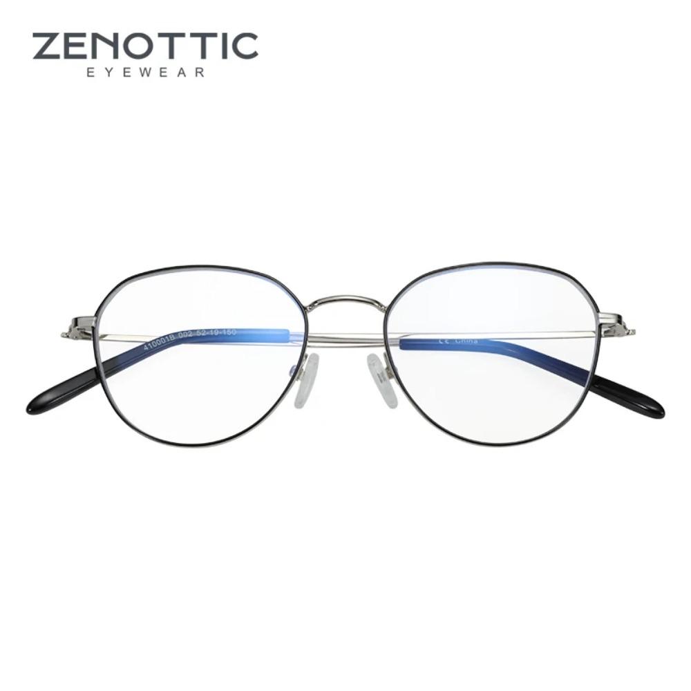 

ZENOTTIC сплав круглые очки по рецепту женские прогрессивные близорукие оптические очки анти-синий свет очки для чтения для мужчин Single Version&1.56&None