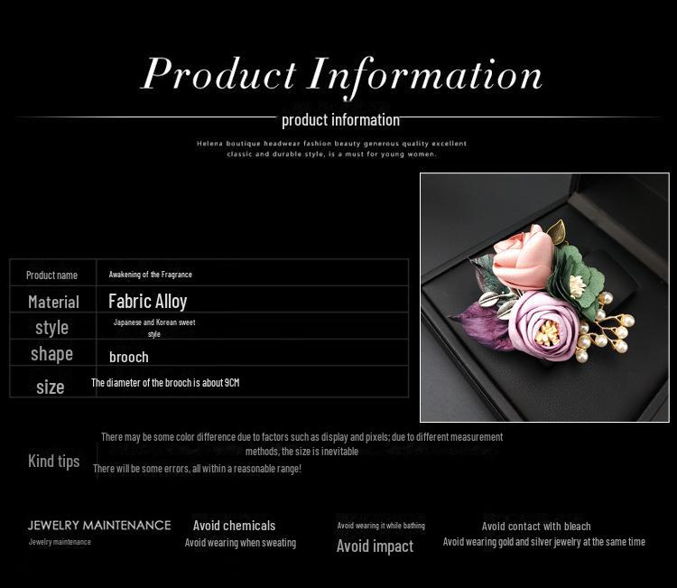 2021 Korean Fabric Flower Brooch - Elegant & Versatile Women's Accessory for Clothing