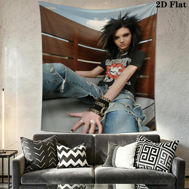 BILL KAULITZ Wall Tapestry Aesthetic Wall Hanging Printed Fabric Blanket Decorative Tapestries for Bedroom Living Room Home Decor