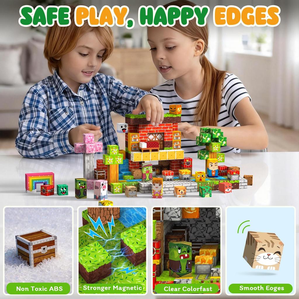 Magnetic Blocks, Magnetic Toys, Children's Educational Toys for Boys and Girls, Building Toys, Birthday Gift, Present, 150pcs/220pcs/330pcs