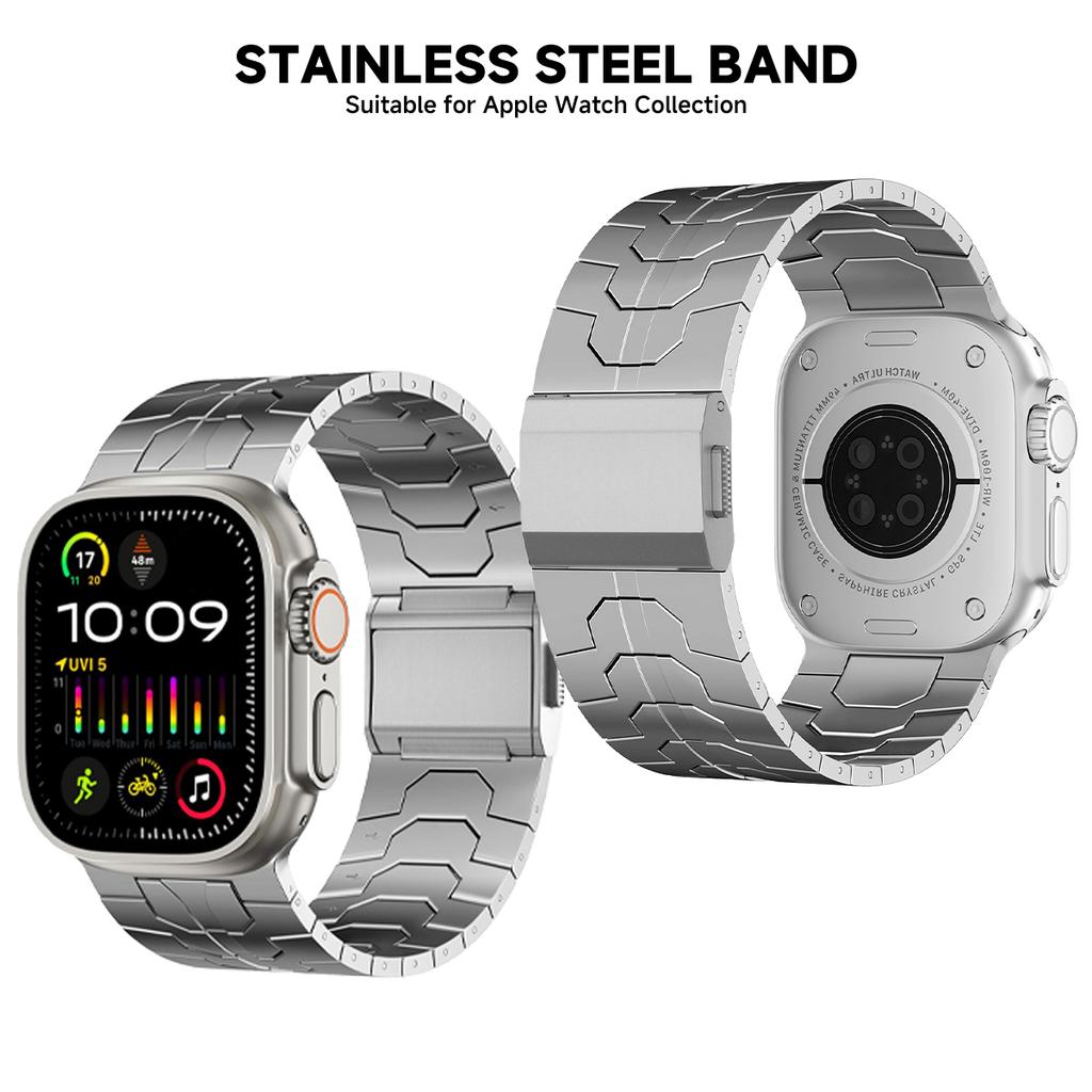 Magnetic Stainless Steel Strap For Apple Watch Band Series 10 46mm  Iron Man Watchband iWatch 9 Ultra 2 49mm 45mm 44mm 42mm