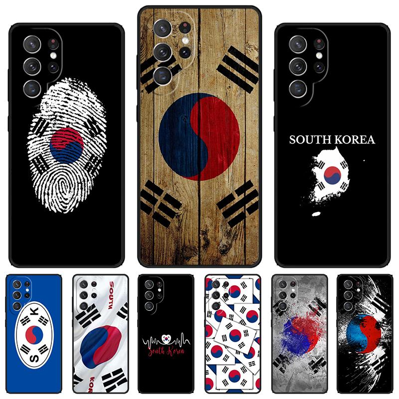 South Korea Flag Phone Case For Samsung Galaxy S24 S25 S23 S22 Ultra Note 10 20 Plus S20 S21 FE Cover