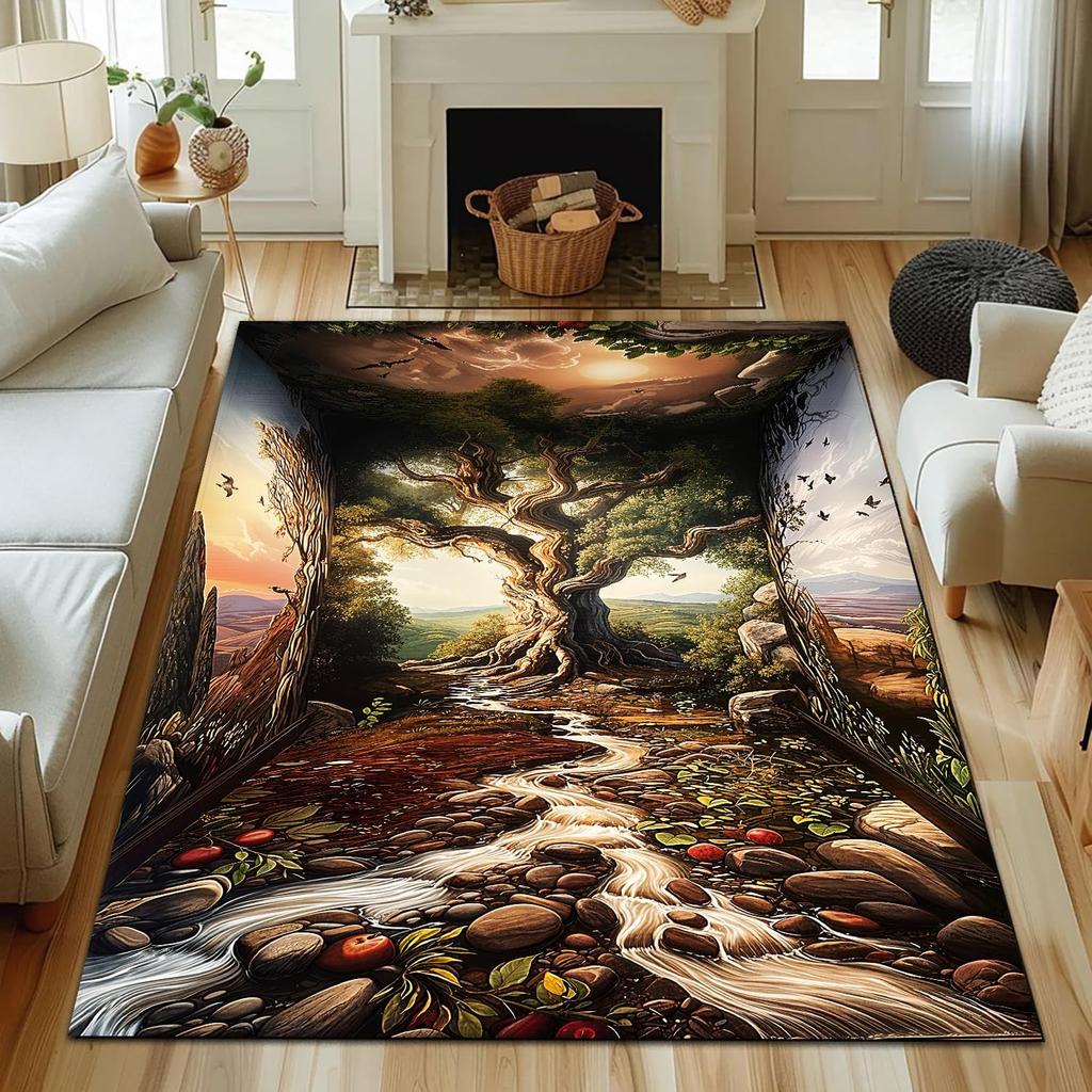 3D Visuelle Effekte Teppich Kreatives Abstraktes Muster Heimdekoration Mehrszene Moderne Heimdekoration Illusion Fußmatte