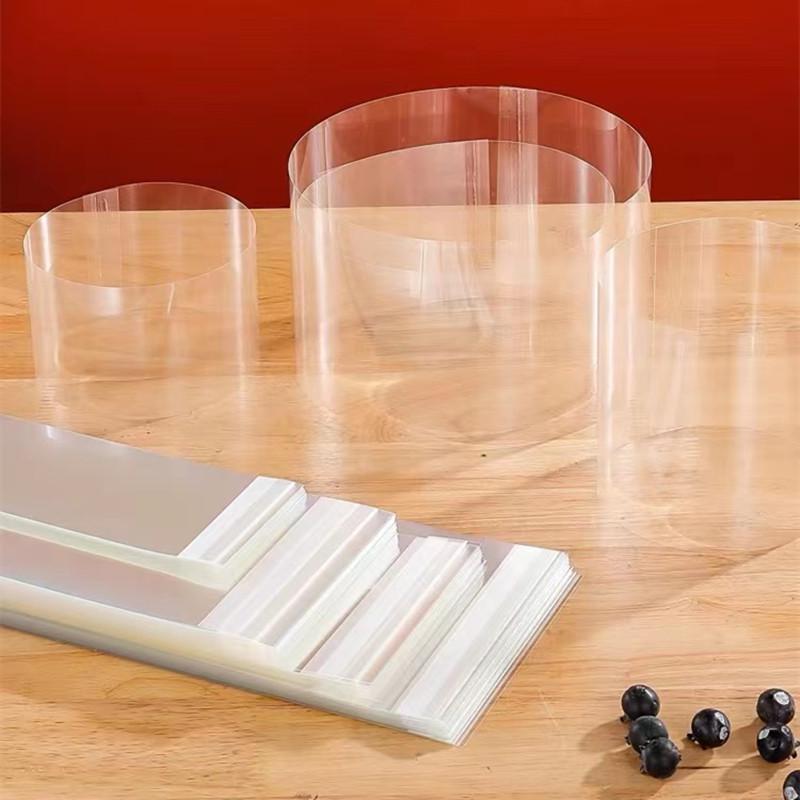 Cake Collar Strips: Self-Adhesive, Transparent, Food-Grade, in Sizes 2-10 Inch for Mousse and Layered Desserts 3 inch (H: 6cm, L: 26cm) / 100 pcs