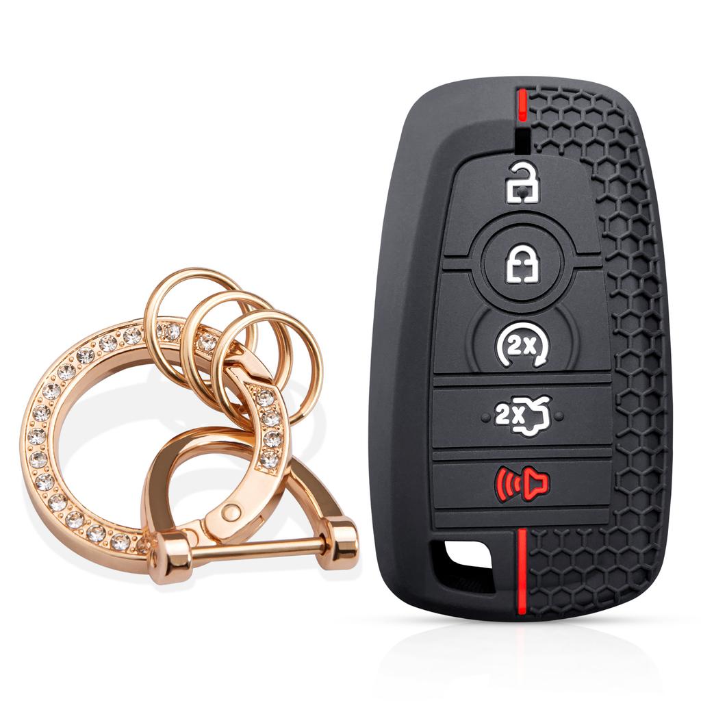 for Ford Explorer Fusion Ecosport mustang 2020 keyshell keyset, silicone Car keyring, Key Case protector 5btns