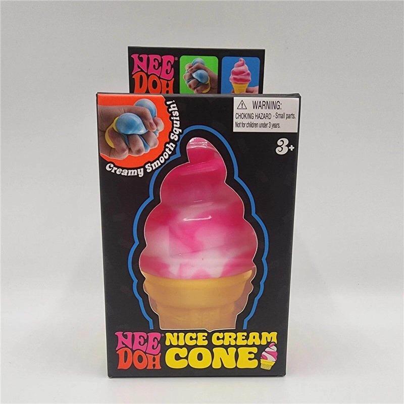 Needoh Nice Cream Cone Sensory Stress Reliever Fidget Toy Anxiety Focus Non-Toxic Squeeze Stretch Fidget Toy For Adults Gift