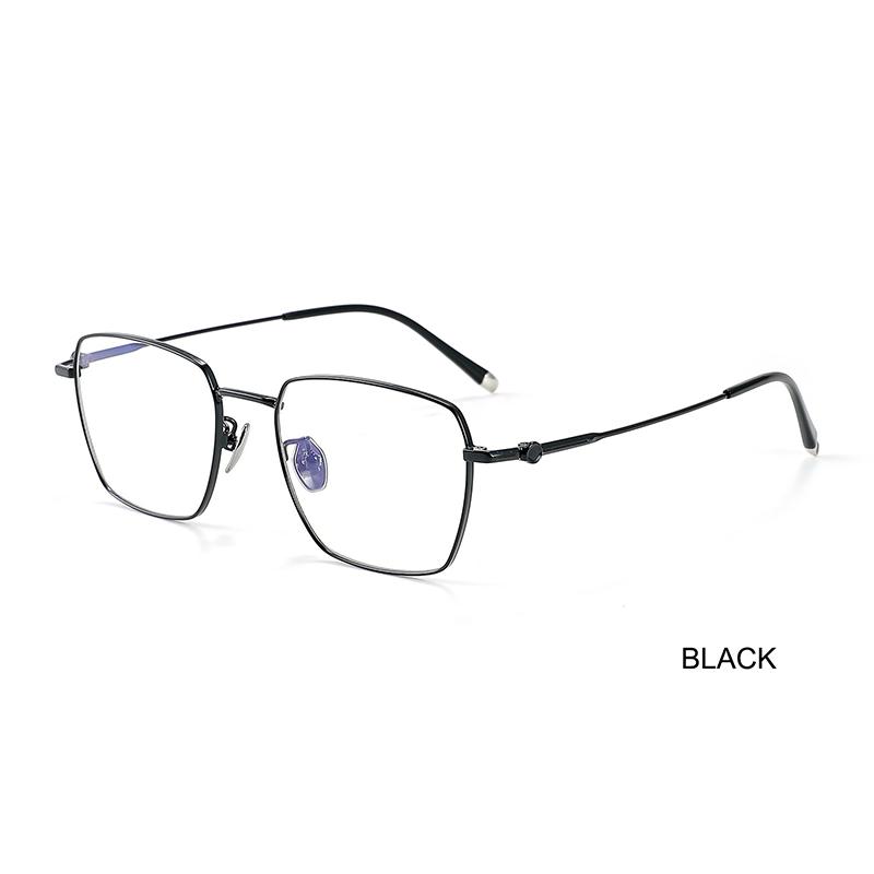 

Ultra-Light Semi-Titanium Glasses Frame Men s Vintage Luxury Polygonal Retro Fashion Eyeglasses Business Casual Spectacles чорний