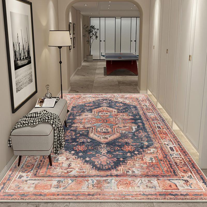 Persian Style Big Size Non-slip Carpet Living Room Easy Clean Entrance Door Mat Soft Foldable Lounge Area Rug Machine Washable