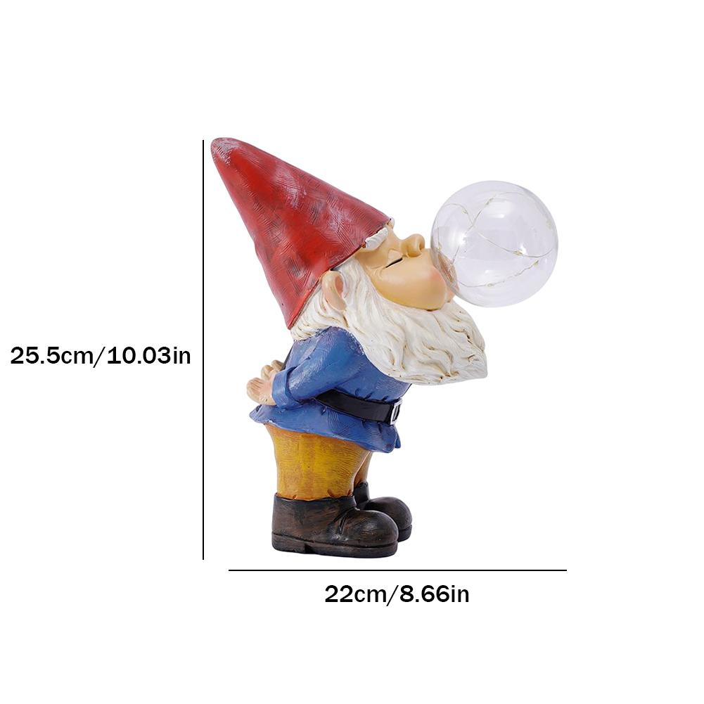 Garden Dwarf Gnomes Figurine Ornaments Resin Solar Lights Sculpture Landscape Crafts Decoration Props Friends Holiday Gifts