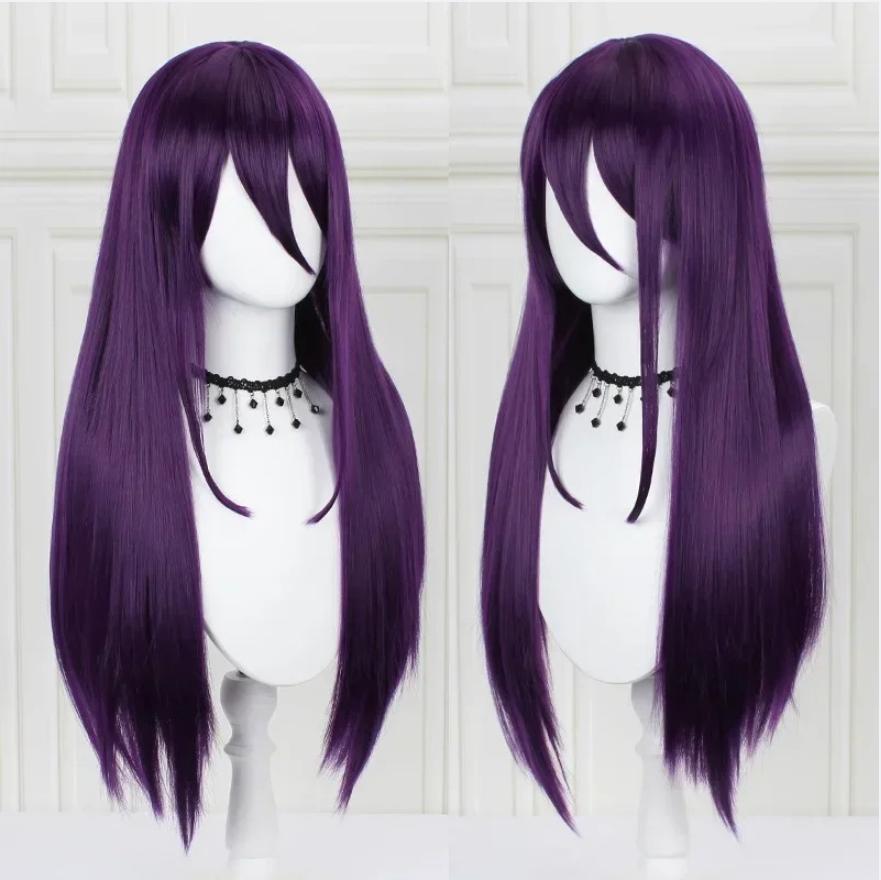 Anime Hra Doki Doki Literature Club Yuri Monika Natsuki Sayori DDLC Dlouhá rovná paruka Párty Syntetické Cosplay paruky pro ženy