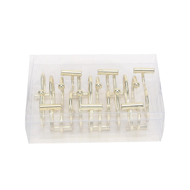 12Pcs Shower Curtain Hooks Rustproof Corrosion Resistant Strong Load-bearing Curtain Rings S-Shaped Electroplated Curtain Hooks
