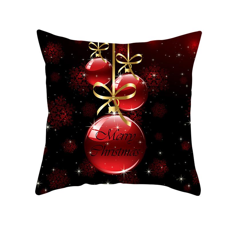 Red Series Christmas Pillow Covers for Home Use, Peach Skin Pillow Covers, Sofa Cushion Covers