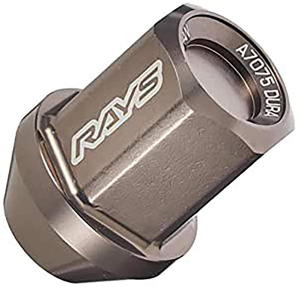 RAYS Duralumin Lock Nut Set for L32 M12 x Gunmetallic 74020001109GM & 5H, 1.25, Anodized,