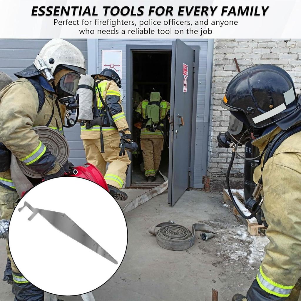 Multi-Use Door Entry Tool 2 Pack – Stainless & Spring Steel Rescue EDC Tool With Hook Design And 4.5 Inch Ruler, Compact Hand Tool