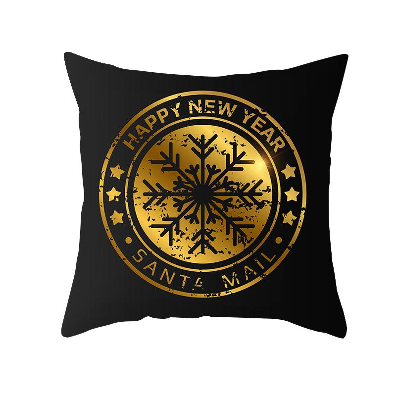 Nordische Weihnachtskissenbezug Schwarz Gold Serie Pfirsichhaut Kissenbezug Büro Sofa Kissenbezug Zuhause