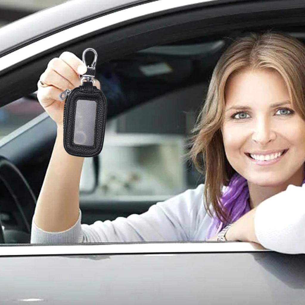 Key Pouch for Car Keys, Vehicle Keyring Zipper Bag, Car Key Fob Cover Case,
