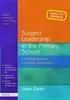 Bok Subject Leadership In the Primary School : A Practical Guide for Curriculum Coordinators