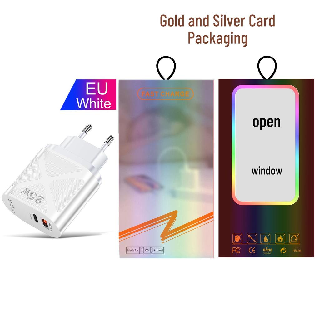 5V/9V/12V USB Travel Charger with US/EU/UK Specs, PD25W & QC3.0 Fast Charging