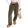 Women Pajama Pants Plush Sleep Pants Soft Elastic Waist Pajama Bottoms Color Pants With 2 Pockets