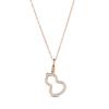 Explosive edged diamond copper ferry champagne gold treasure gourd necklace hollow pendant necklace