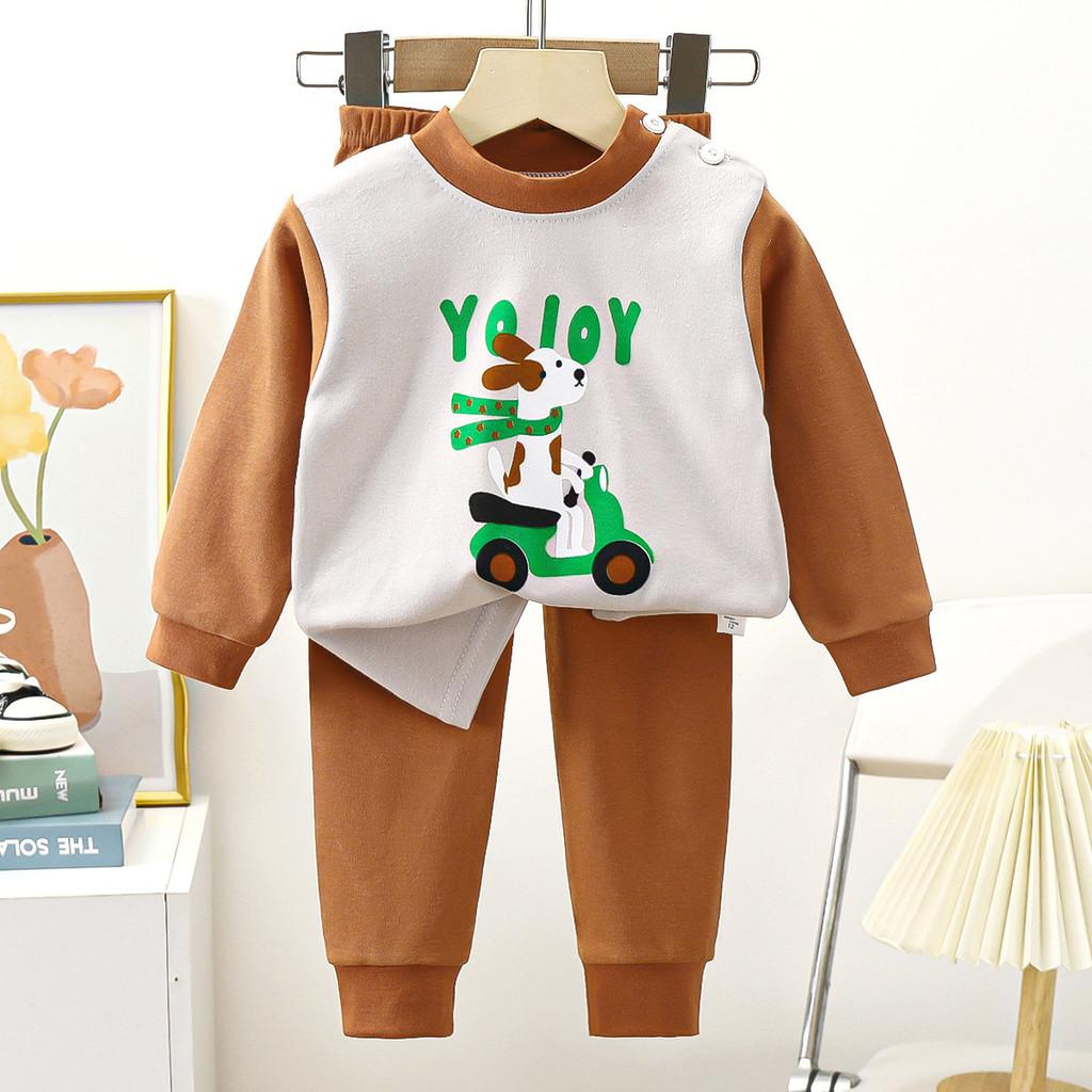 Childrens Cotton Pajama Set With Cartoon Patterns For Kids Fashion