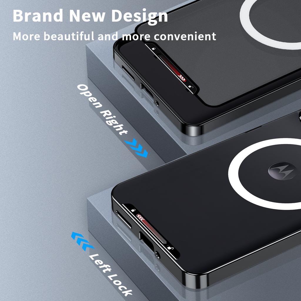 Serie Magnetică Magic Shield Pentru Motorola Edge 50 Pro 5G Husă TPU+Metal Mat Acoperire Telefon
