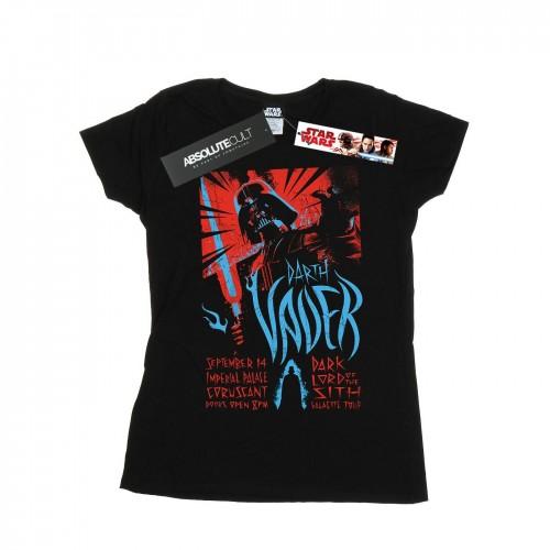 Star Wars Womens/Ladies Darth Vader Rock Poster Cotton T-Shirt