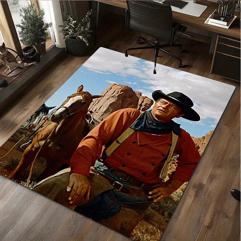 John Wayne Print Rug - Computer Chair Area Rug home decoration Carpet For Living Room Bedroom Flooring Mat