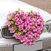 DIY Wedding Car Heart Shape Flower Foam Cage Box with Suction Cup Green Styrofoam Wet Floral Block Artificial Mud Florist Party