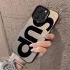 DNS Letter Pattern Hard Phone Case with Camera Bumper Compatible for iPhone 17 17E 16 16E 15 14 13 12 11 Air Pro Max Plus
