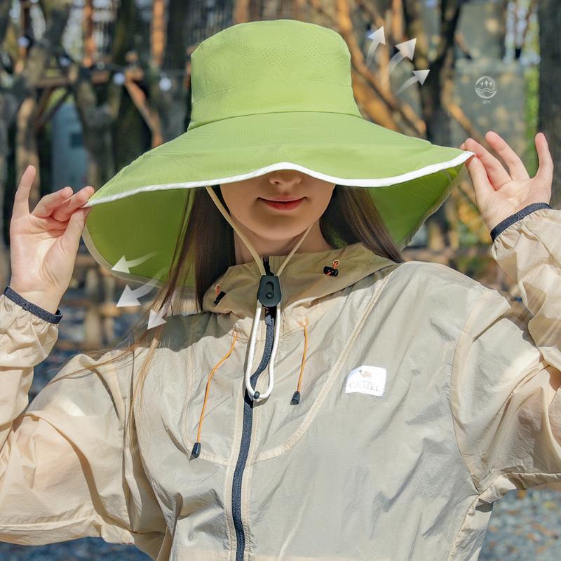 Minimalist Sunscreen Fisherman Hat With Brim Women Lightweight Breathable Portable Summer Outdoor Sunshade Mountaineering Hat