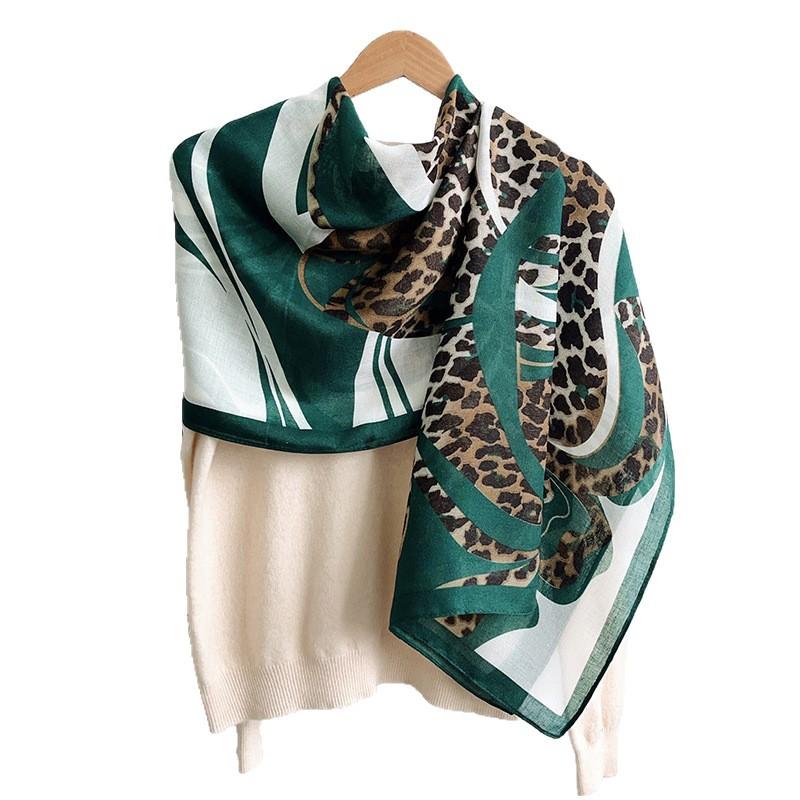 Women S Vintage Floral Print Soft Long Scarf For Autumn Winter