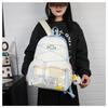 Schoolbag Korean Version Ins Cartoon Backpack for Women, Large Capacity, Small Fresh Student Schoolbag, Two-dimensional Girl, Bar Pain Bag for Women