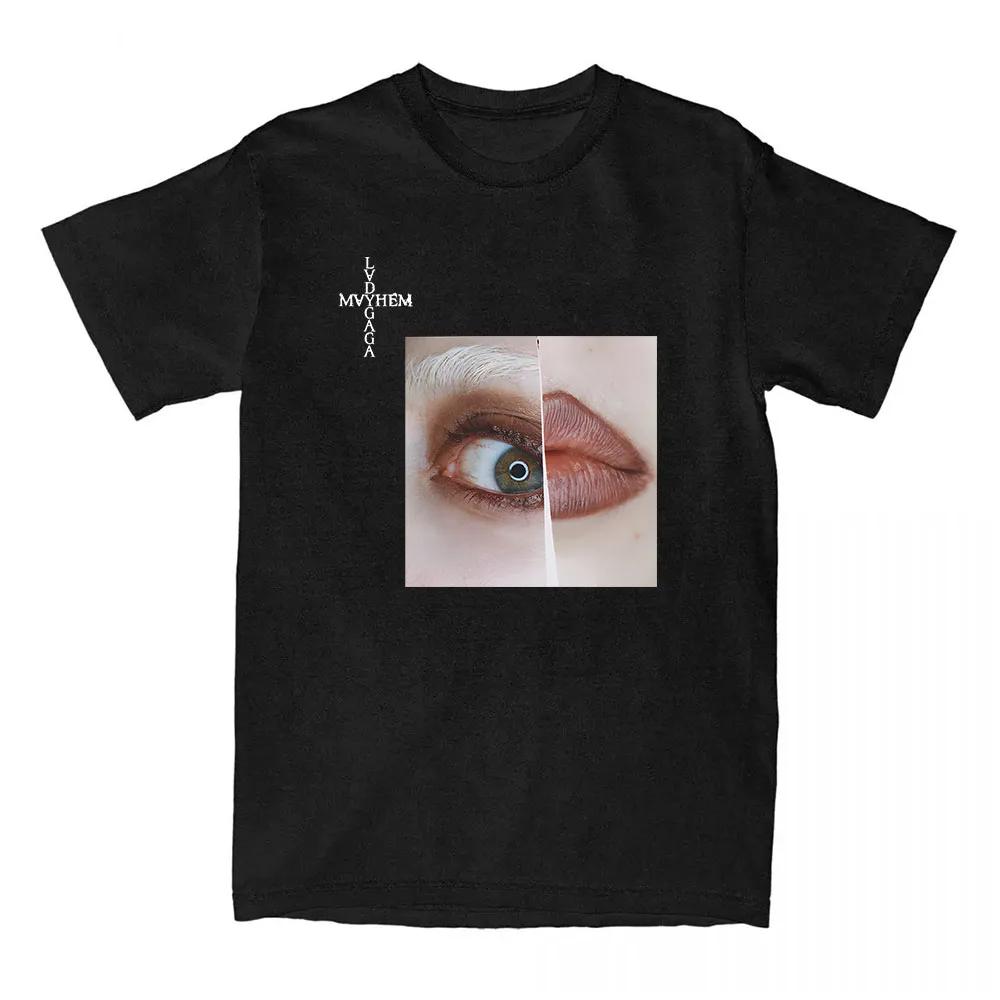 Grungeowe Koszulki Lady Gaga Mayhem Album T-shirt Bawełniana Damska Męska Koszulka z Okrągłym Dekoltem Piosenkarka Letnia Koszulka Nadruk Odzież dla Fanów Prezent