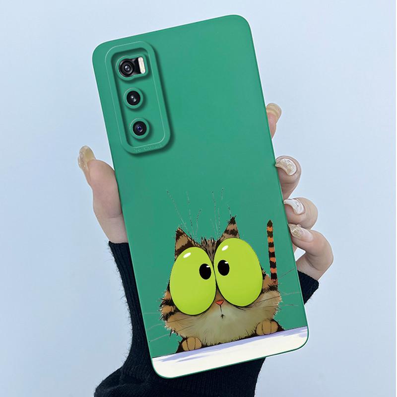 For Vivo V20 SE / Vivo Y70 Cases V2022 V2023 Soft Silicone Phone Case Sweet Printing Cartoon Protective Shell Painted Back Cover
