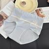 Female Spring and Autumn Sweet Bow 7A Antibacterial High Waist Pure Cotton Briefs