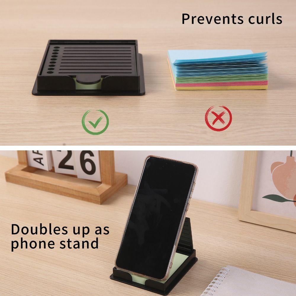 Sticky Note Organizer Sticky Note Holder Set Sticky Note Storage Box for 3x3 Self-Sticky Note Pads