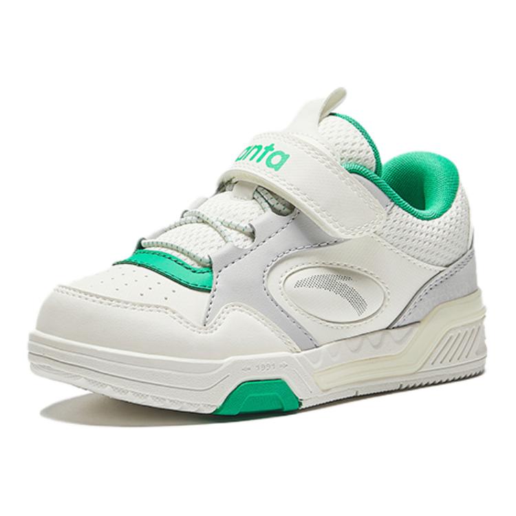 Anta Pohodlné Všestranné Protiskluzové Odolné proti opotřebení Nízké Dětské Skate Boty Dětské Tenisky Bílé Zelené 312439931-1