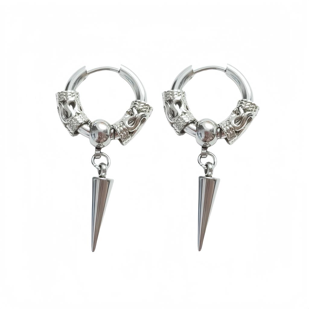 Long Hanging Crosses Leaves Pendants Hoops Woman Earrings Man Vintage Stainless Steel Hip Hop Ear Piercing Jewelry Accessories
