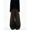 Kisko Melard Retro Deconstructed Washed Vintage Flared Cargo Pants Unisex Trendy Loose Straight Casual Pants
