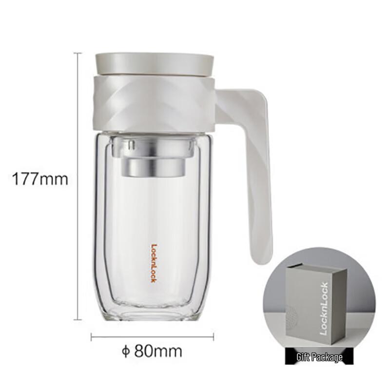 LOCK&LOCK Double-Layer Glass Tea Infuser Mug