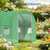 Outdoor Greenhouse with Zippered Roll-up Door, Large Garden Greenhouse, Backyard Greenhouse