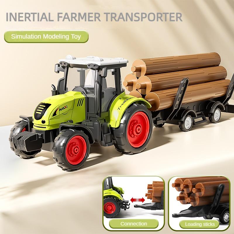 Kids' Inertia Farm Vehicle Toy Set - Realistic New Harvester & Agricultural Truck Toys for Toddlers