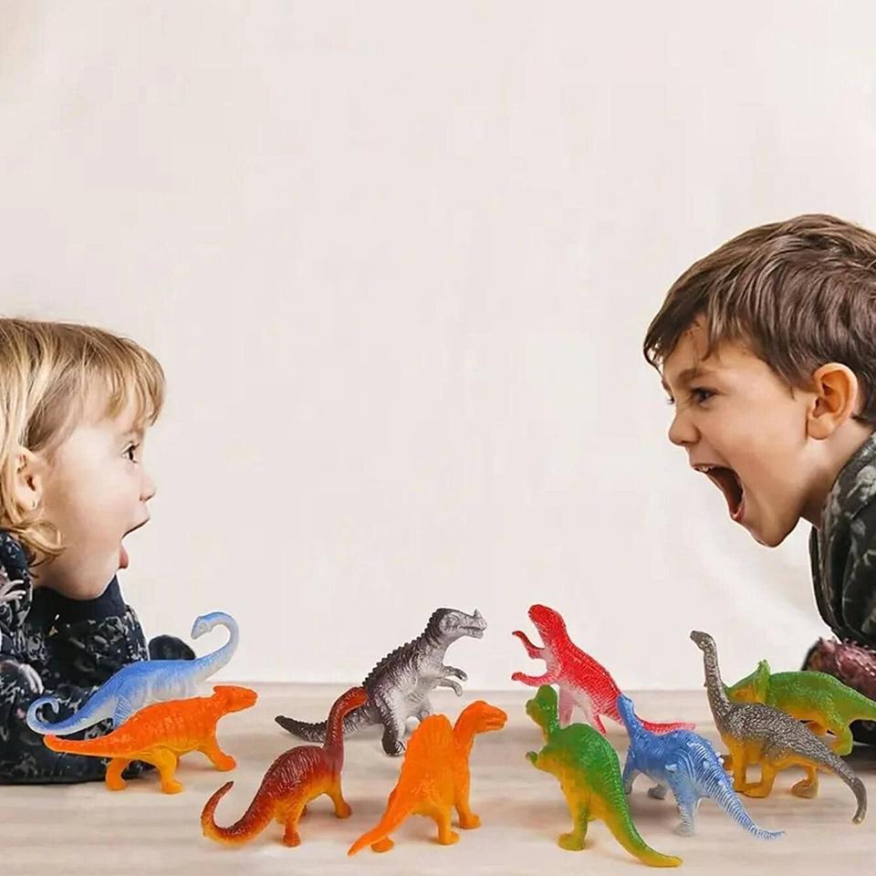 48Pcs Mini Dinosaur Figures Set Small Animal Models Realistic Simulation Educational Kids Toys Birthday Gift for Boys Play