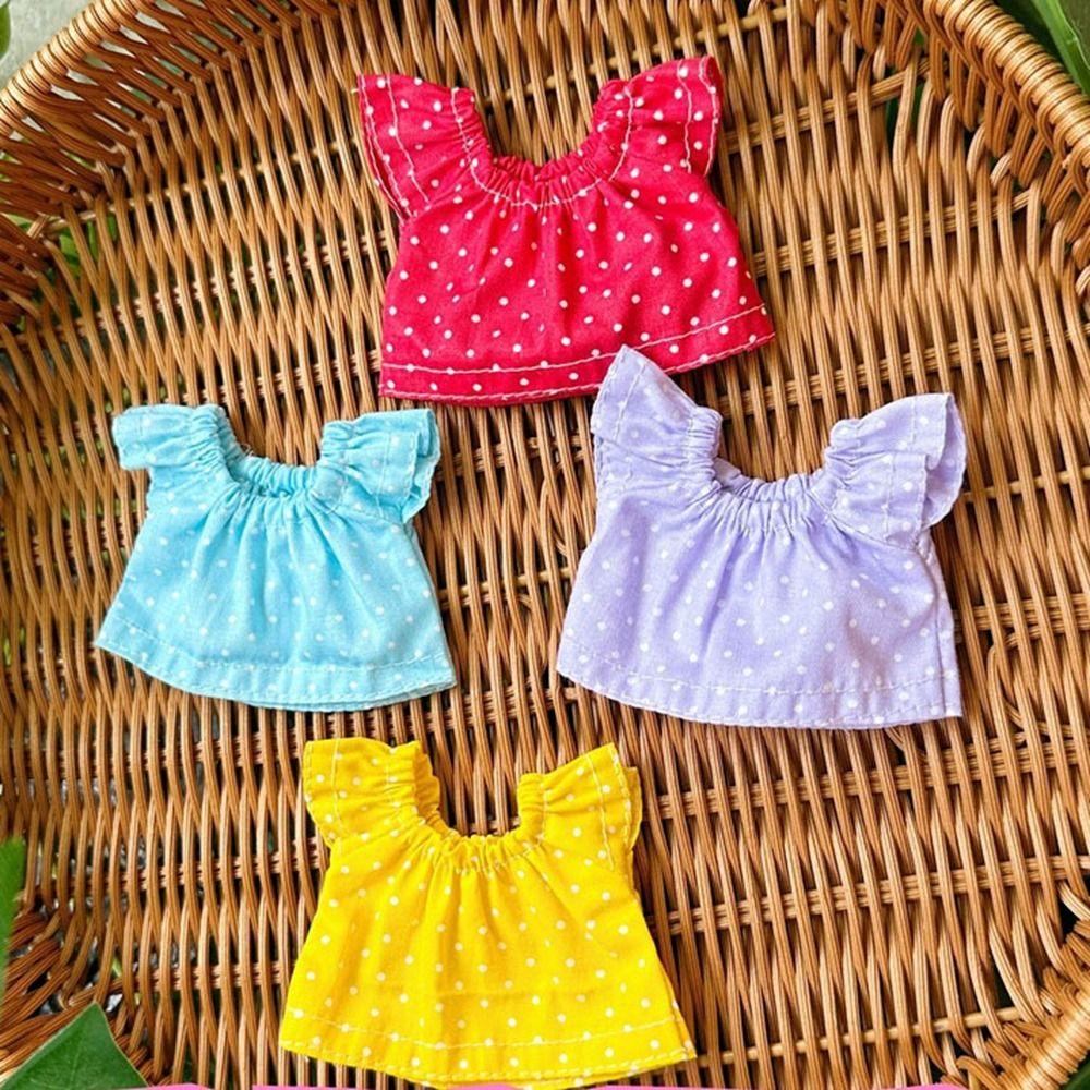 Multistyles Cotton Doll Tops Casual Wears Doll Clothes Accessories Kids Toys  for 10cm Cotton Dolls