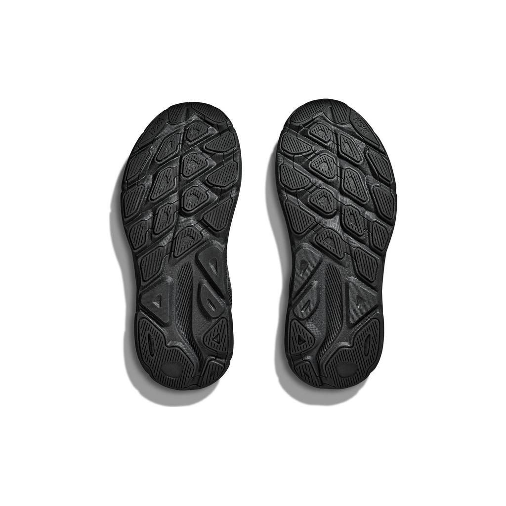 HOKA One One Clifton 9 Wide Rebound Cushioning Fabric Low Top Marathon Training Running Shoes Women Sneaker Black 1132211-BBLC