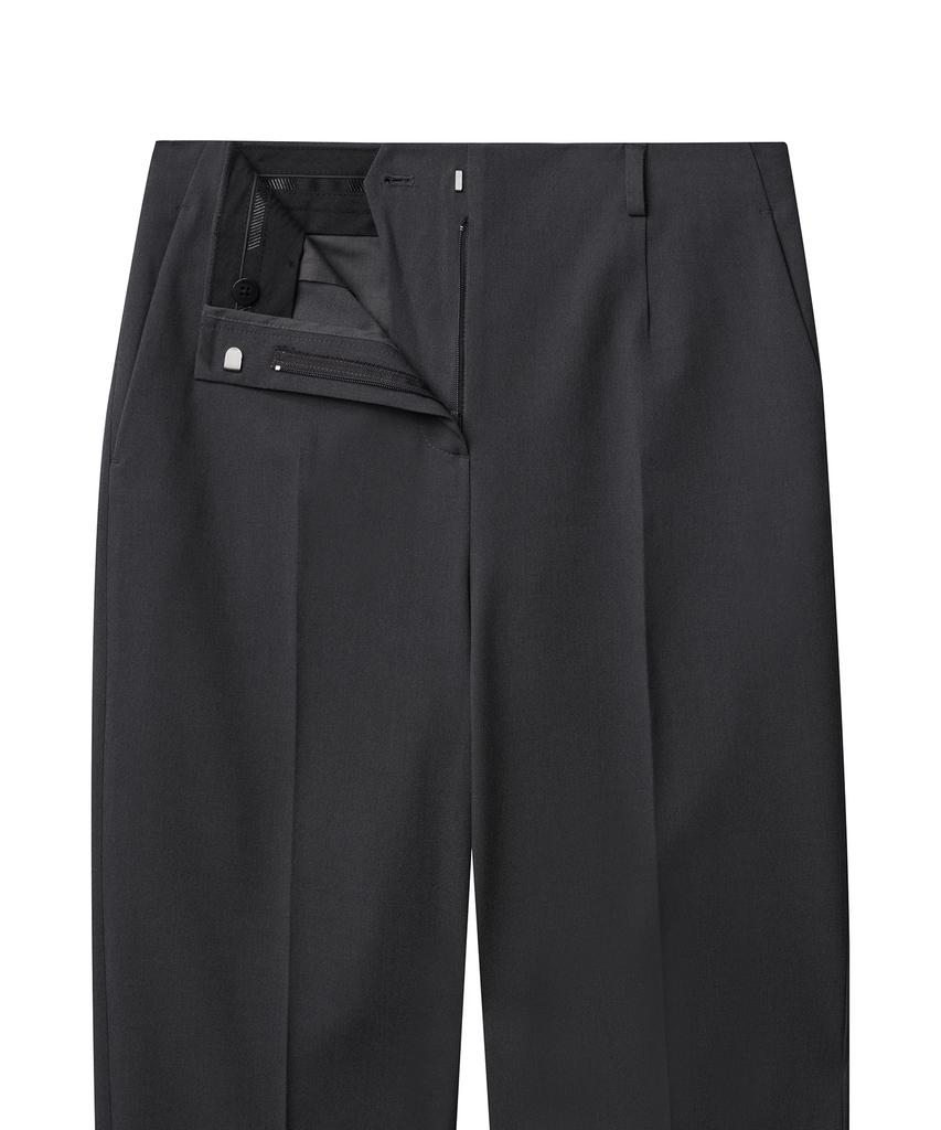 MUSINSA STANDARD WOMAN Women'S Waistbandless Tapered Crop Slacks [Gray]