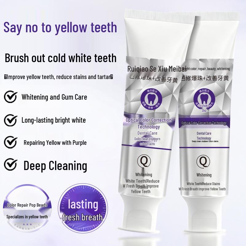 Rui Qiao Se Xiu Whitening Mint Toothpaste: Deep Clean, Freshen Breath, Remove Yellowing